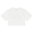 Girls White Logo T-Shirt, 2, hi-res
