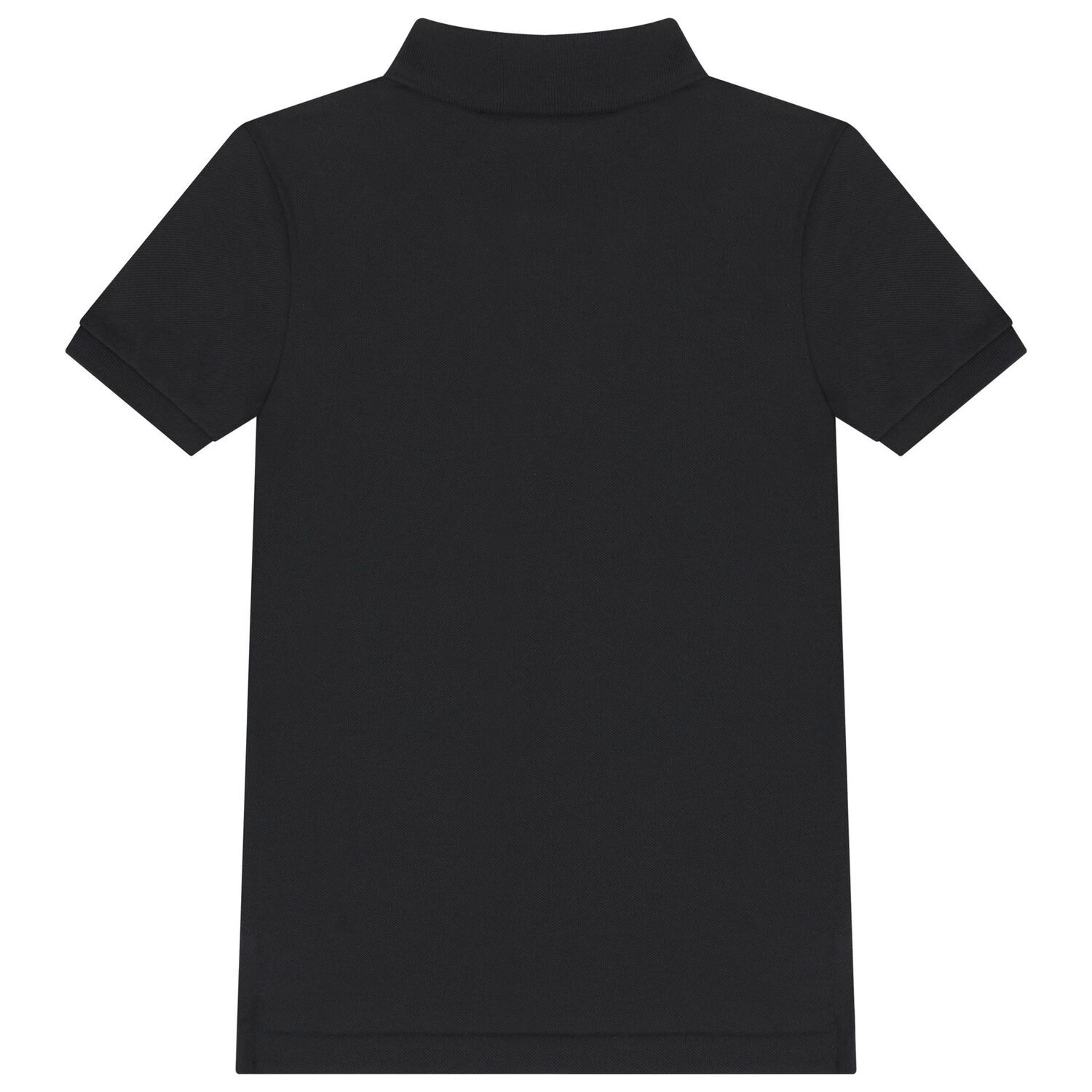 Boys Black Logo Polo Shirt, 1, hi-res