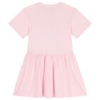 Girls Pink Boke Flower Dress, 1, hi-res