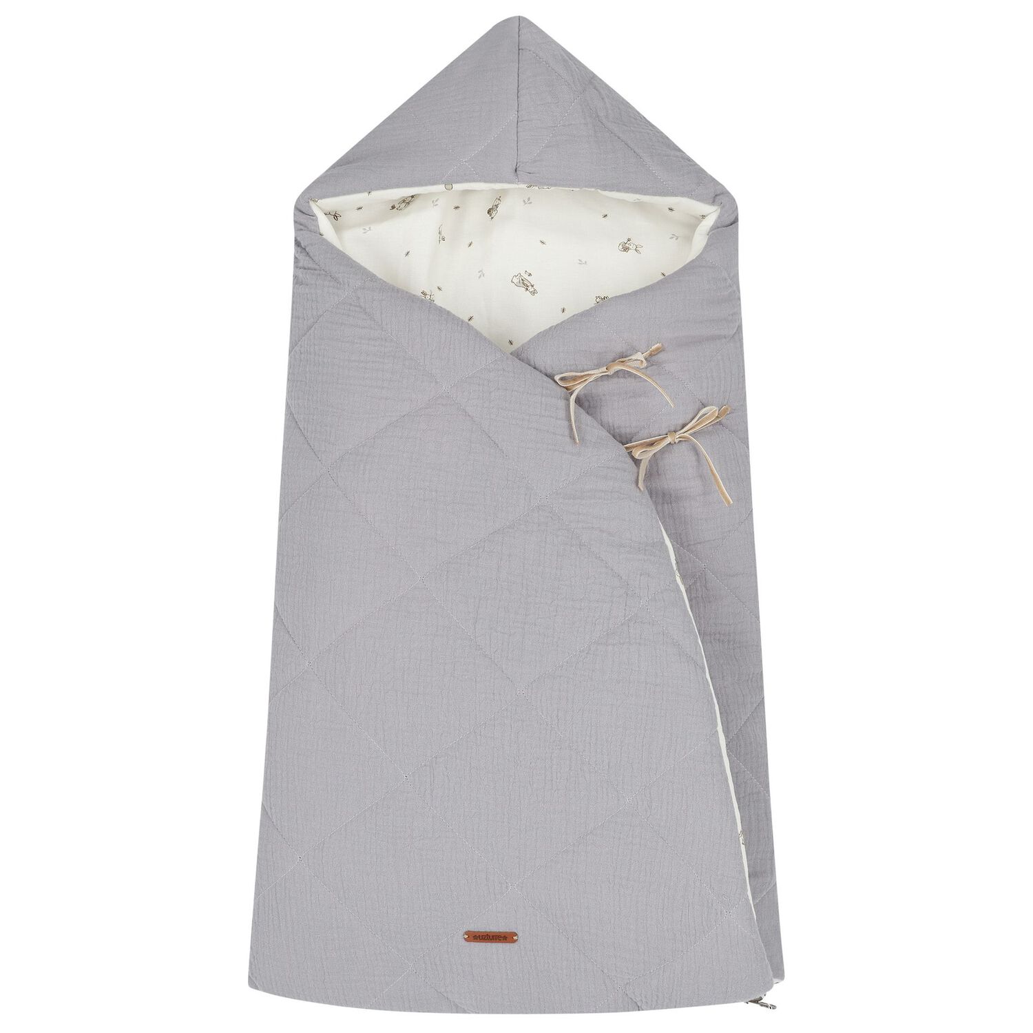Ivory & Grey Baby Reversible Hooded Nest, 2, hi-res