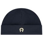 Baby Boys Navy Blue Logo Hat, 3, hi-res