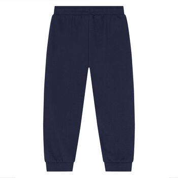 Younger Boys Navy Blue Logo Joggers