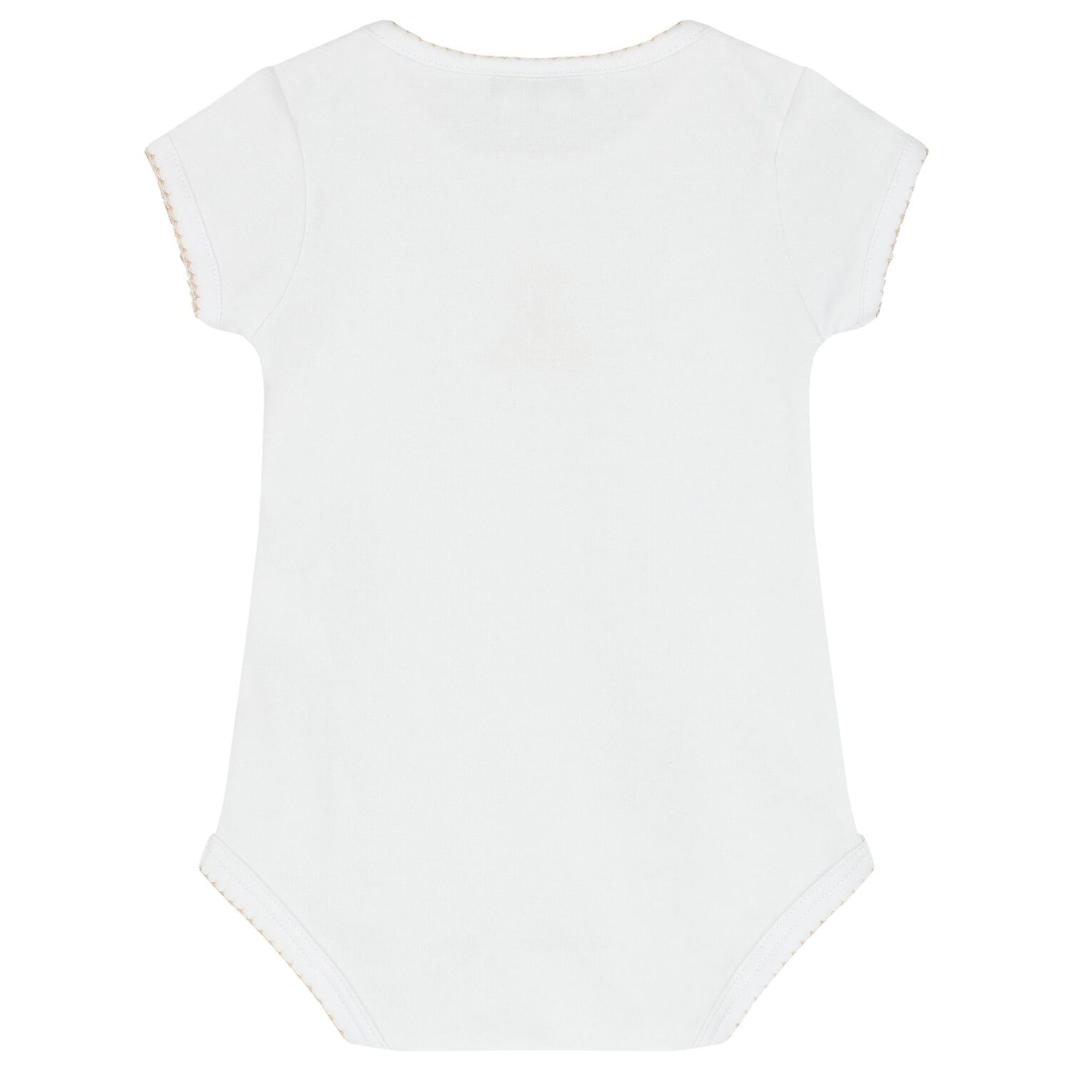 Baby White Teddy Embroidered Bodysuit, 1, hi-res image number null
