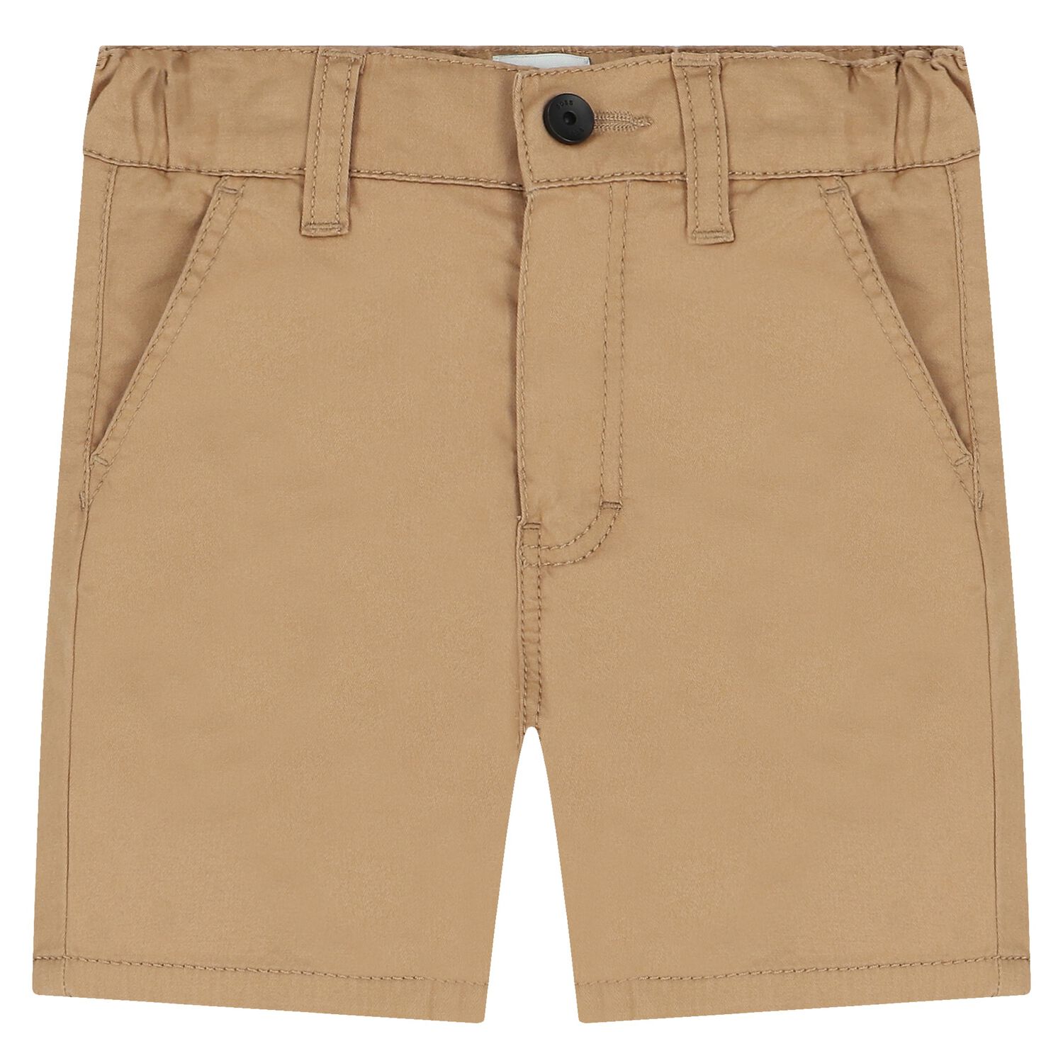 Younger Boys Beige Cotton Shorts, 2, hi-res
