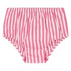 Baby Girls White & Pink Striped Dress Set, 1, hi-res