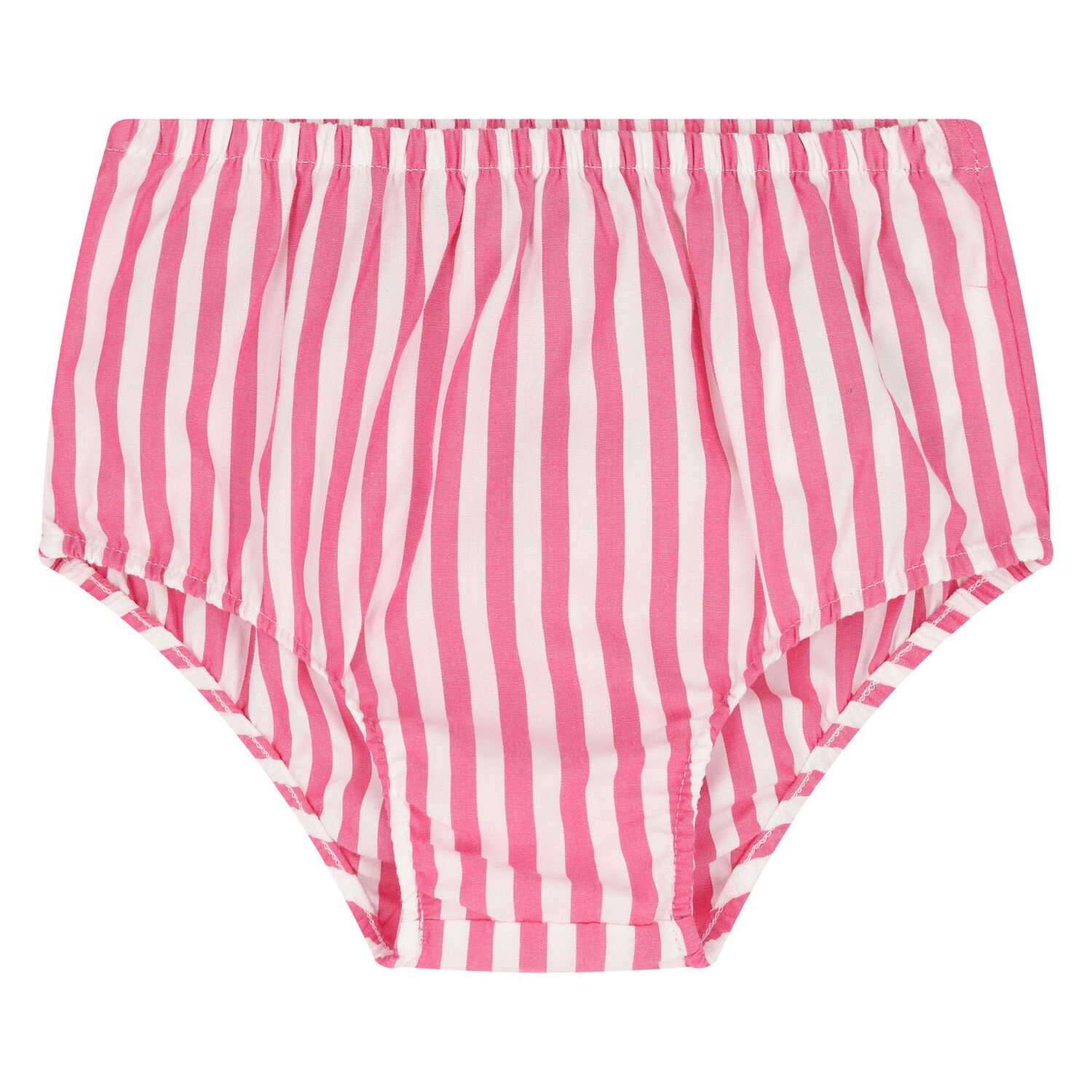 Baby Girls White & Pink Striped Dress Set, 1, hi-res