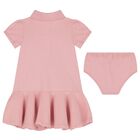 Baby Girls Pink Logo Polo Dress Set, 1, hi-res