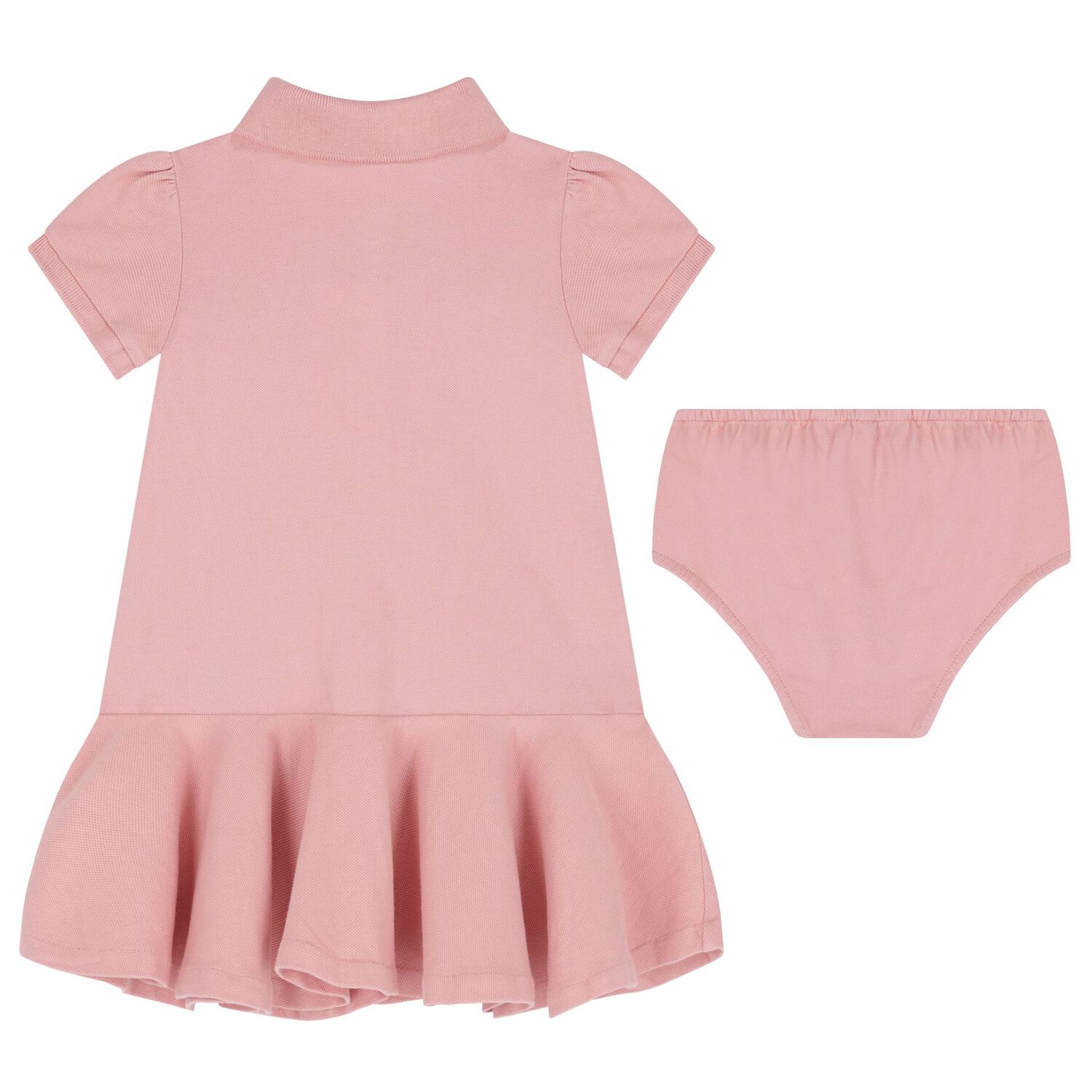 Baby Girls Pink Logo Polo Dress Set, 1, hi-res