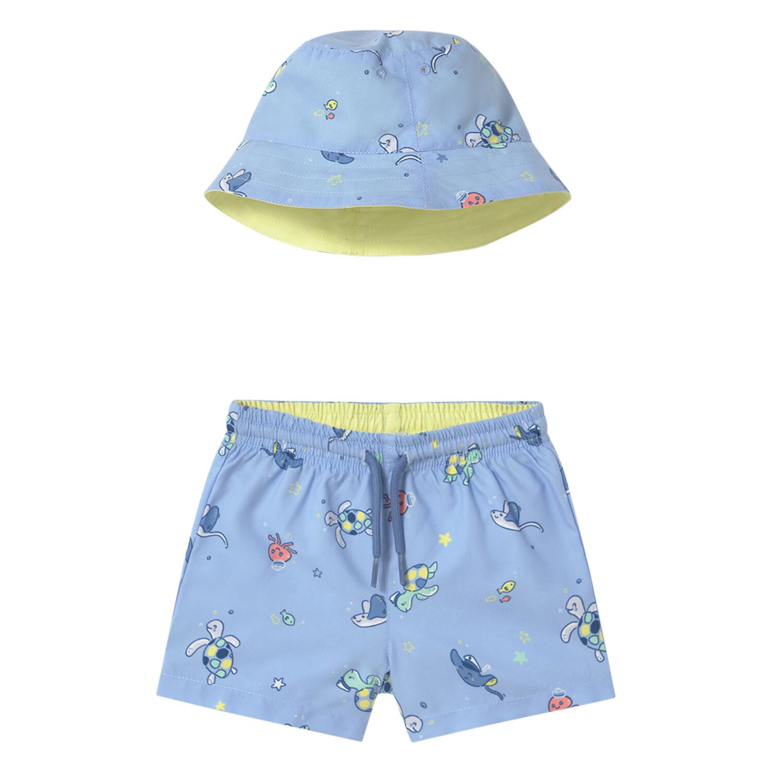 Younger Boys Blue Swim Shorts Set, 1, hi-res