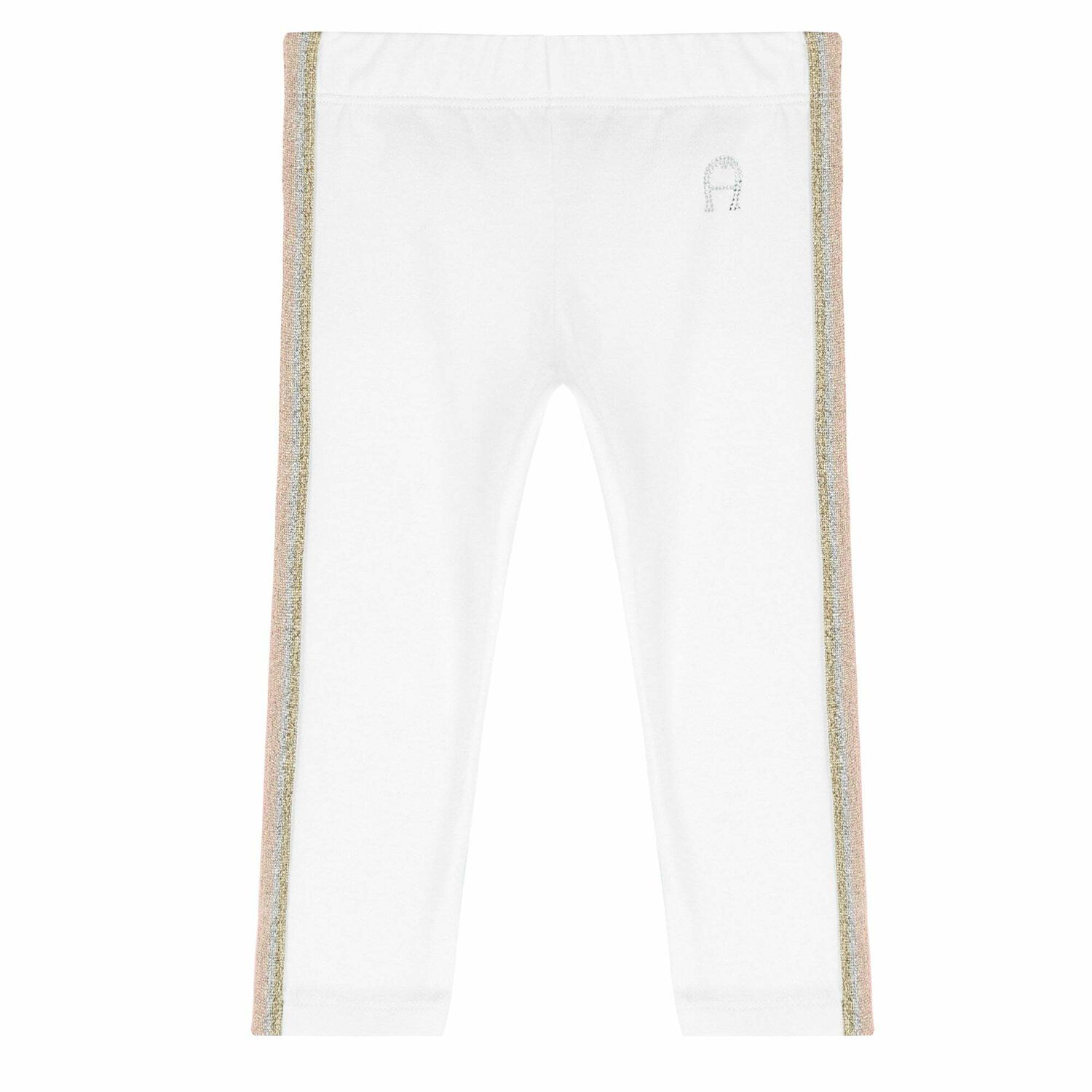 Younger Girls White Logo Leggings , 2, hi-res image number null
