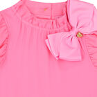 Girls White Bow Dress, 4, hi-res