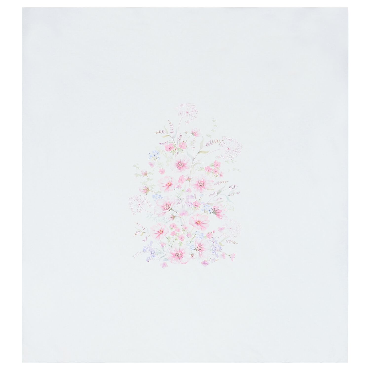 Baby Girls White Flower Baby Blanket, 1, hi-res image number null