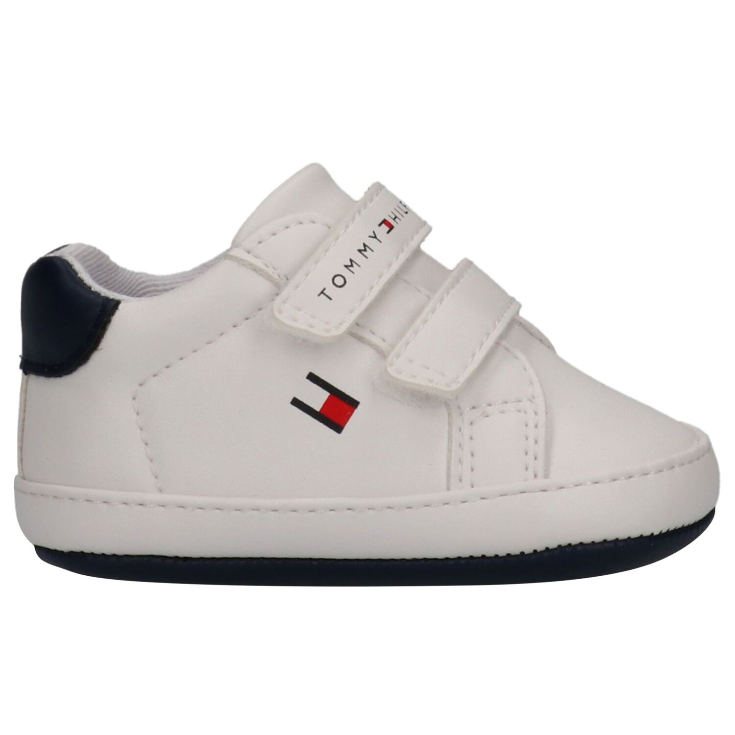 Baby Boys White Logo Pre Walker Shoes, 1, hi-res