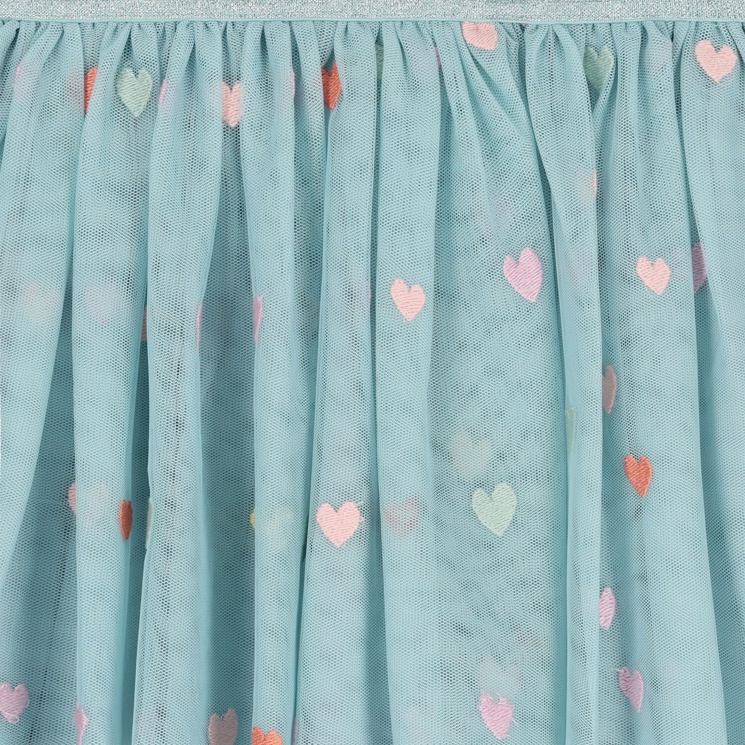 Girls Green Heart Tulle Skirt, 1, hi-res