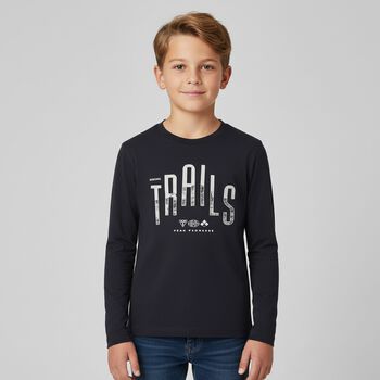 Boys Black Long Sleeve Top