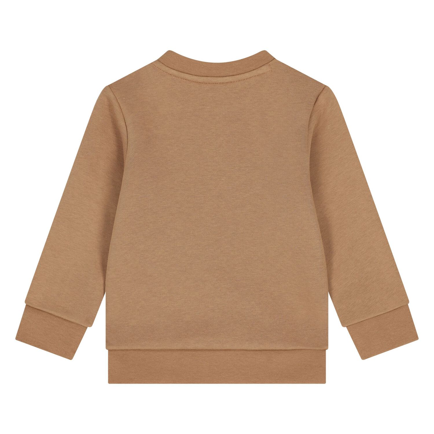 Younger Boys Beige Logo Sweatshirt, 1, hi-res