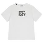 Boys White Logo Majolica T-Shirt, 2, hi-res