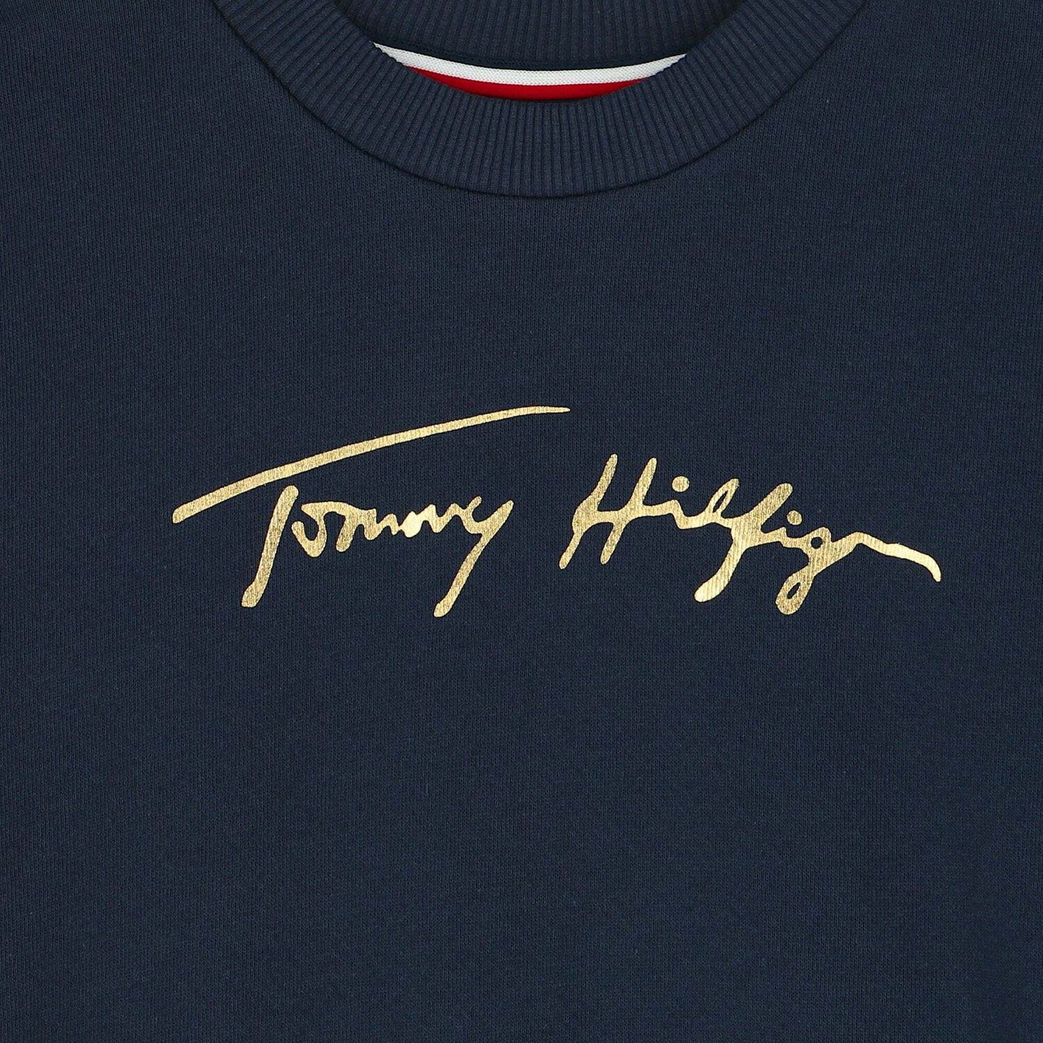 Girls Navy Logo Dress, 1, hi-res image number null