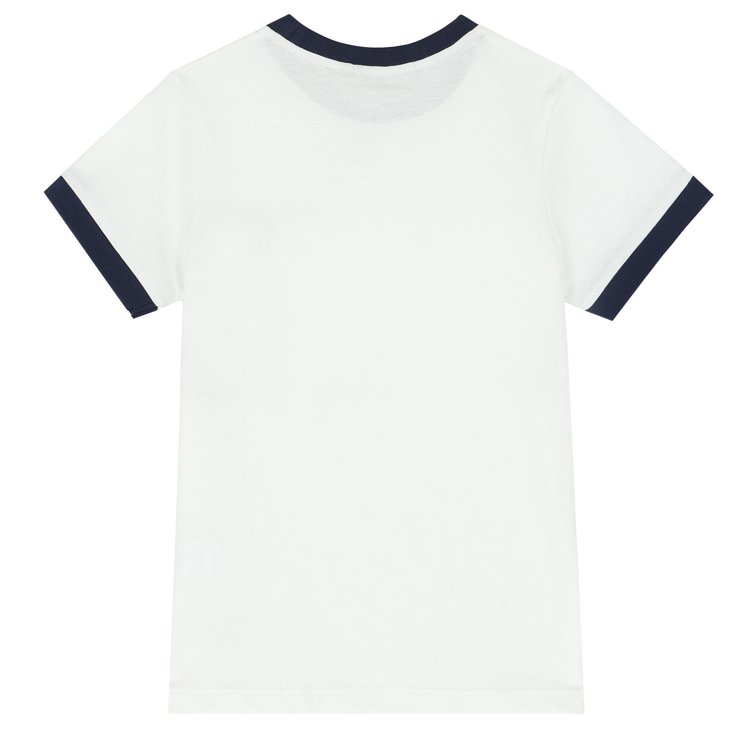 Boys White & Navy Logo T-Shirt, 1, hi-res