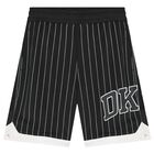 Boys Black Logo Shorts, 1, hi-res