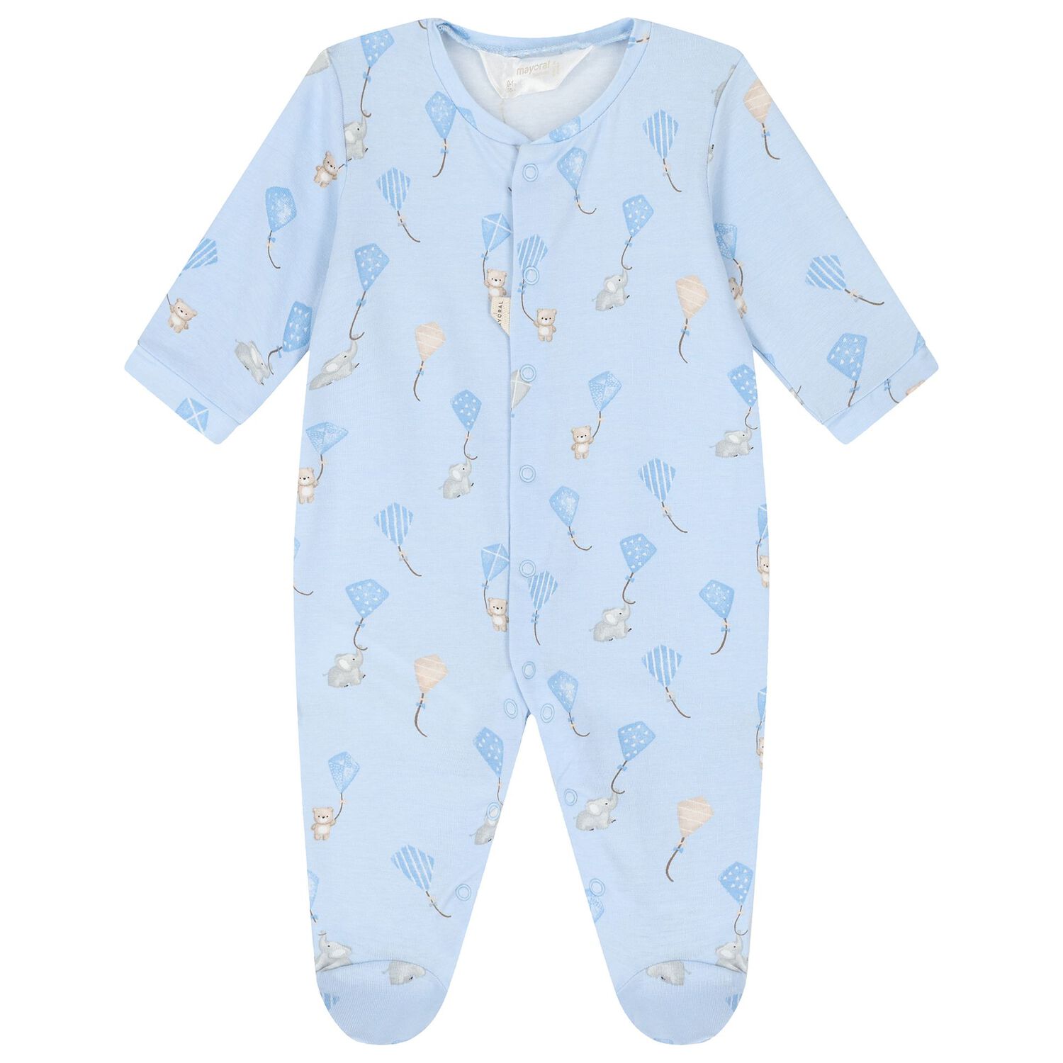 Baby Boys Blue Kite Babygrow & Hat Set, 1, hi-res