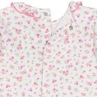 Baby Girls White & Pink Rose Renaissance Babygrow, 1, hi-res
