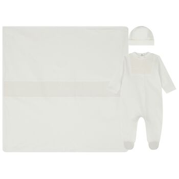 Ivory Smocked Babygrow Gift Set