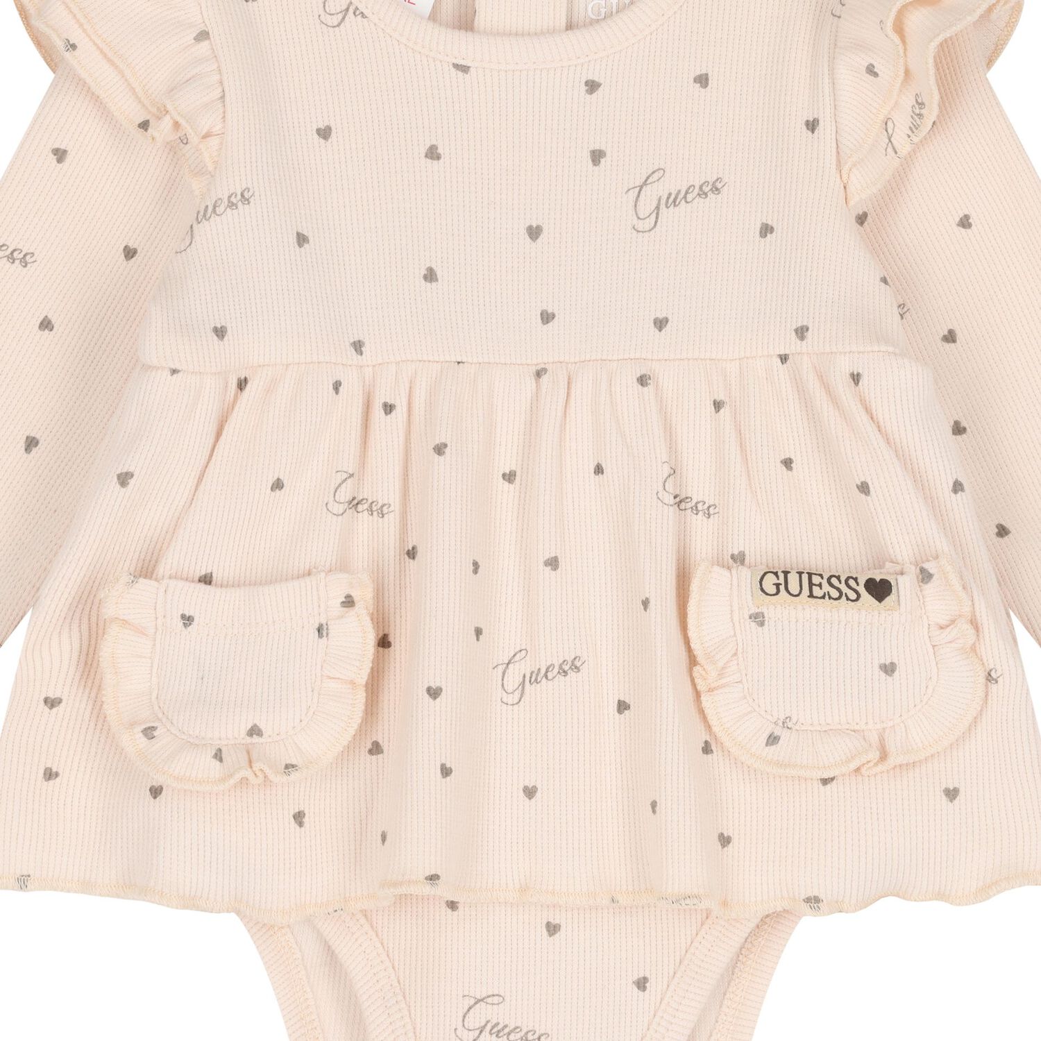 Baby Girls Beige Heart Bodysuit Gift Set, 2, hi-res image number null