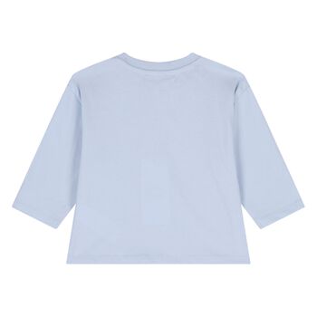 Younger Boys Blue Tiger Long Sleeve Top