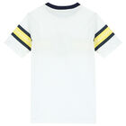 Boys White & Yellow Logo T-Shirt, 1, hi-res