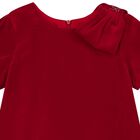 Girls Red Velvet Bow Dress, 1, hi-res