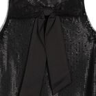 Girls Black Embellished Sequin Dress, 1, hi-res