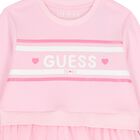 Girls Pink Logo Tulle Dress, 2, hi-res