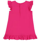 Girls Pink Logo Dress, 1, hi-res