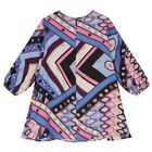 Younger Girls Pink & Blue Vivara Dress, 1, hi-res