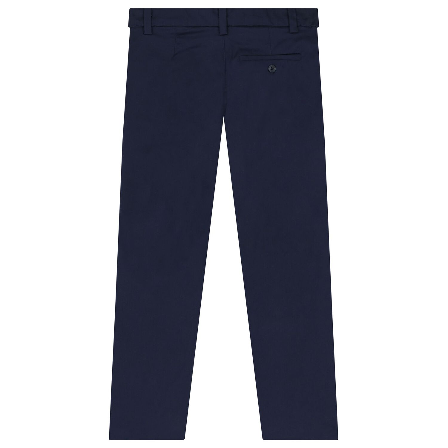 Boys Navy Blue Cotton Chino Trousers, 1, hi-res image number null