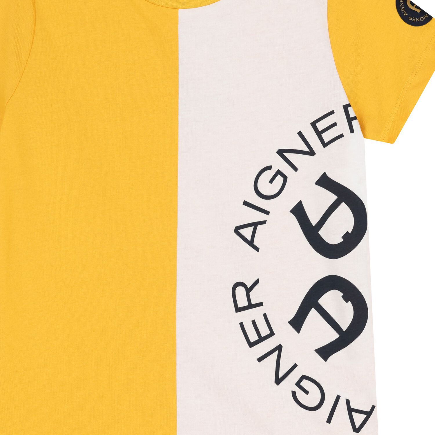 Boys Yellow & White Logo T-Shirt, 1, hi-res