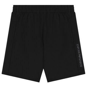 Boys Black Logo Shorts