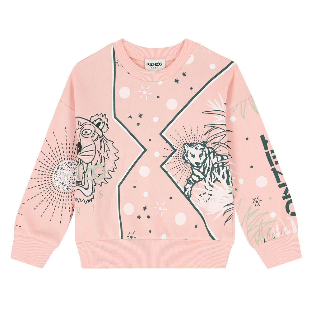 Girls Pink Tiger Sweatshirt | Junior UK