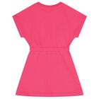 Girls Pink Logo Dress, 1, hi-res