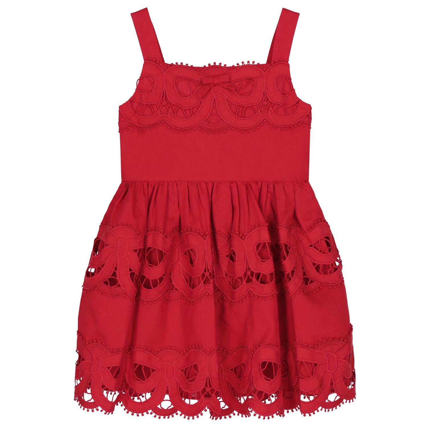 Girls Red Bow Dress, 1, hi-res image number null