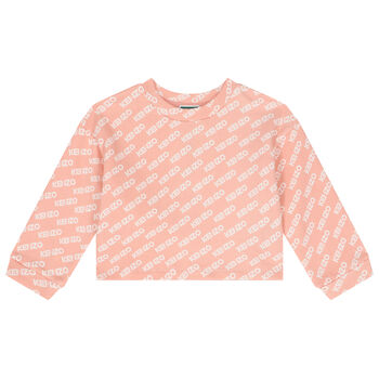 Girls Pink Logo Sweatshirt