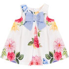 Younger Girls White Floral Dress Set, 1, hi-res