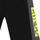 Boys Black & Grey Logo Shorts, 1, hi-res