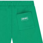 Boys Green Logo Shorts, 1, hi-res