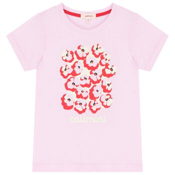 Girls Pink Floral T-Shirt
