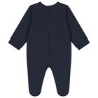 Baby Boys Navy Blue & Gold Babygrow Gift Set , 2, hi-res