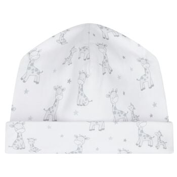 Ivory & Grey Giraffe Baby Hat