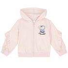 Younger Girls Pink Bunny Zip Up Top , 1, hi-res