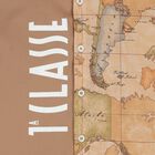 Boys Beige Geo Map Logo Shorts Set, 1, hi-res